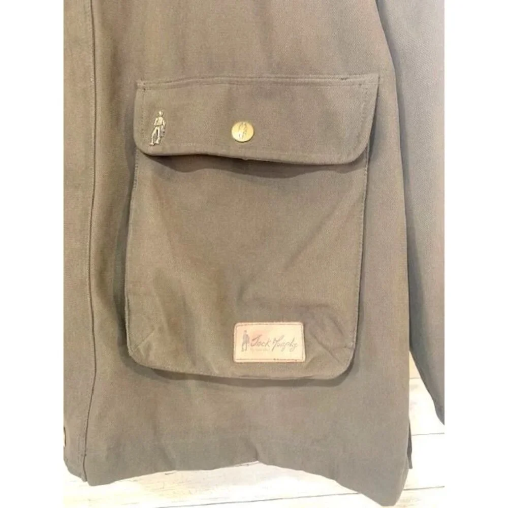 Jack Murphy Men's Fishing Shooting Hunting Waxed Jacket 3XL Olive Green Full Zip